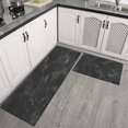 thumbnail image 2 of 2 Piece Set Black White Marble Anti Fatigue Mats Stylish and Practical Addition to Your Kitchen, 2 of 7