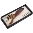 thumbnail image 2 of Calligraphy Pen Kit, Decorative Craft Antique Quill Pen Set Retro  For Calligraphy Practicing For Writing For Students For Teachers White,Brown,Big Red,Pink, 2 of 8