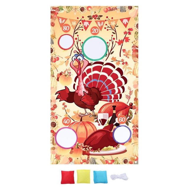 tredstone Sandbag Throwing Game Hanging Banner Reusable Sandbag Throwing Game Hanging Banner Folding Sandbag Throwing Game Cartoon Banner with Bandage Rope for Gaming