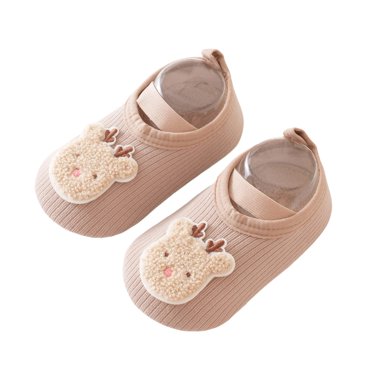 TJAZFJPA Baby First Walking Shoes Boy for Wide Feet Socks Shoes Soft Soles Non Slip Children's Fleece Reinforced Indoor Walking Shoes Newborn Shoes Boy Winter Infant Shoes Girl