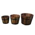 thumbnail image 1 of Shisuyan Baril en Bois Brun 3 Pcs 4.7x3.5x3.9In, 1 of 8