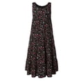 thumbnail image 4 of Robe d'Été Bohème Femme Grande Taille Décontractée Imprimée à Col Rond à Manches Courtes Ample Longueur Genou Robe de Boîte de Nuit Robes pour Femmes 2023 en Liquidation, 4 of 6