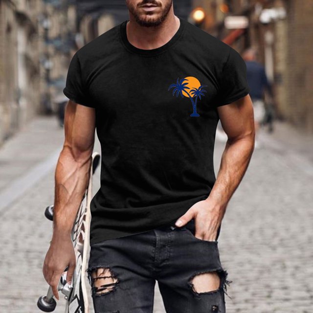Mefallenssiah Hauts pour Hommes, Liquidation T-Shirt à Manches Courtes Imprimé Col Rond Mode Décontractée Manches Courtes