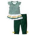 thumbnail image 1 of Birdeem Chemises pour Filles Mode Filles Décontracté Manches Courtes Hauts Col Rond Bouton Imprimé Ensembles de Shorts, 1 of 1