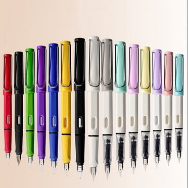 Lubelski Calligraphy Practice Fountain Pen, Extra Fine Nib, 0.5mm, Assorted Ink Colors, 1 Count