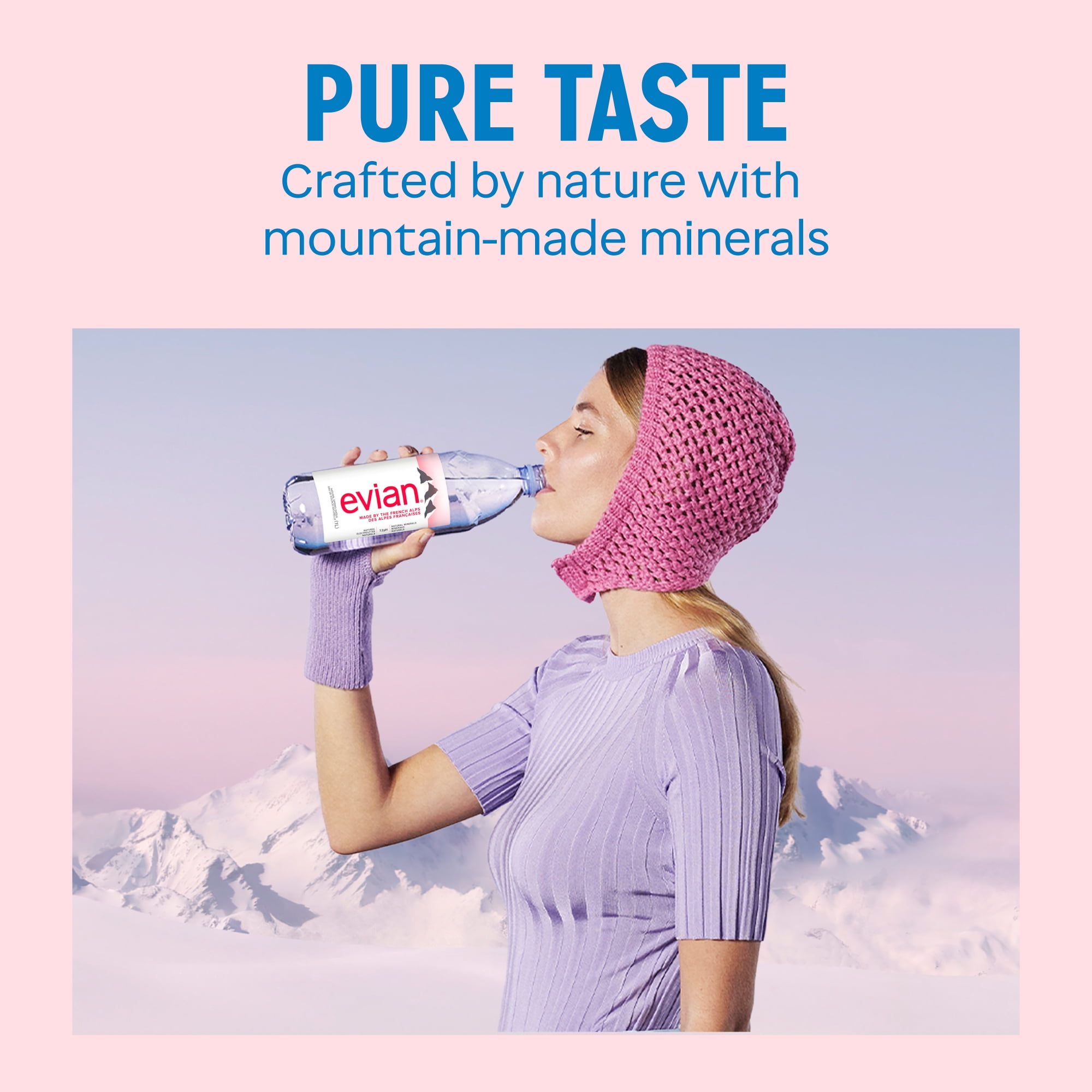 evian Eau Minérale Naturelle 6 x 1 L, Bouteilles