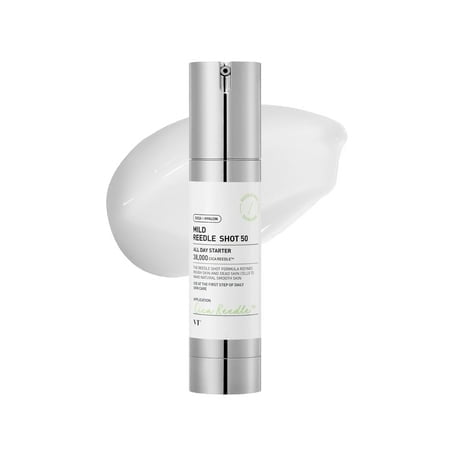 VT COSMETICS Mild Reedle Shot 50, Day & Night Repairing Essence for Dull, Tired Skin 1.69Fl Oz(50ml)