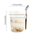 thumbnail image 3 of FeiraDeVaidade Overnight Container With Lid And Spoon Overnight Jars Portable Mason Jars With Lid, 3 of 7