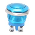 thumbnail image 1 of Bouton Poussoir en Métal Interrupteur Boule Oxydation Complète Auto-Réinitialisation Jog Vis Pied Contrôle de Puissance 16mm 220vBlue, 1 of 8