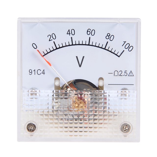 Unique Bargains Voltmètre de Jauge de Tension Analogique DC 0-100V 91C4 Erreur 2.5 %
