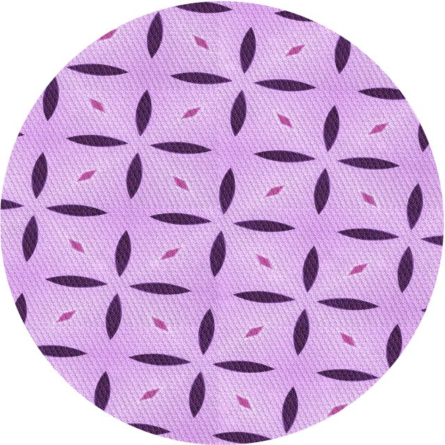 Ahgly Company Machine Washable Indoor Round Transitional Blossom Pink Area Rugs, 7' Round