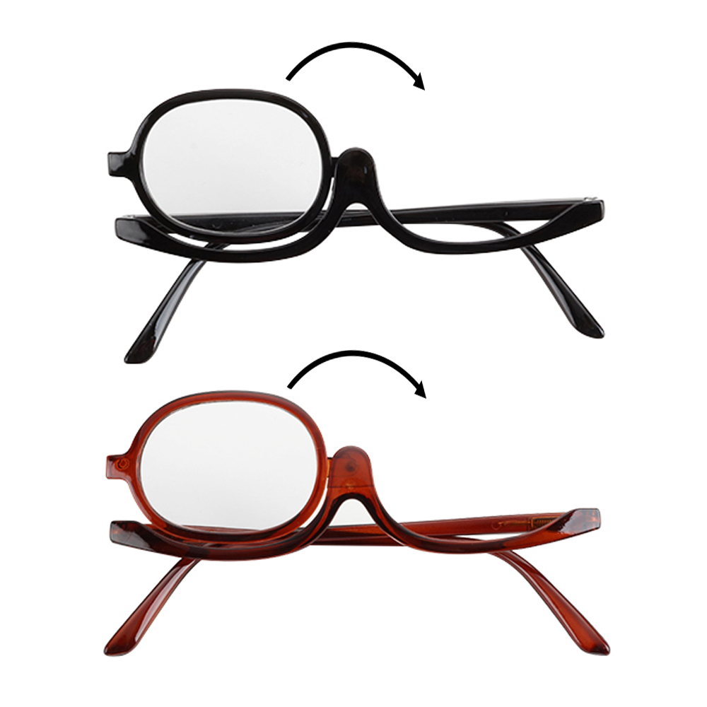 1PC Magnifying Glasses Rotating Makeup Reading Glasses Elder Folding Eyeglasses Cosmetic General +1.0+1.5+2.0+2.5+3.0+3.5+4.0