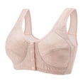thumbnail image 2 of zanvin Wireless Bra, Women Sexy Lingerie Cotton Comfortable U-shaped Back Four Rows Of Buttons Gathered Together Without Steel Rings Three-Dimensional Cup Underwear Bra,Beige,XXXL, 2 of 5