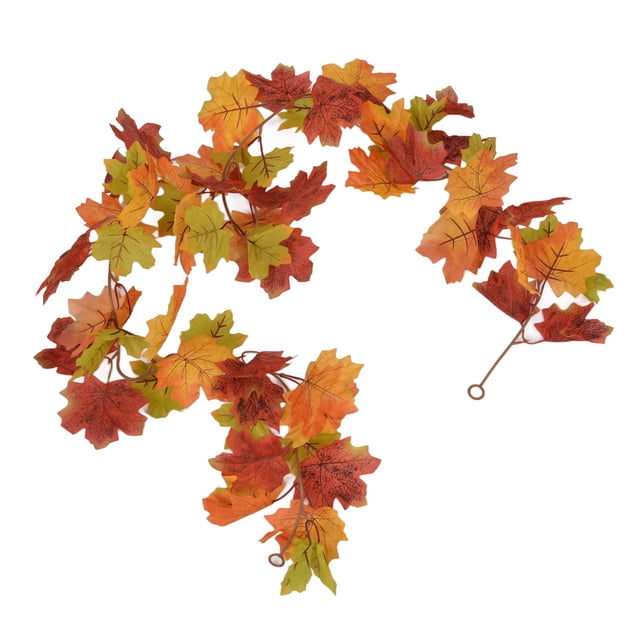 Artificial Maple Vine, Simulation Fall Leaves Garland For Halloween For Thanksgiving Day Double Maple Leaf Rattan Type A,Two Leaf Maple Leaf 7 Leaf ,Double Maple Leaf Rattan Type