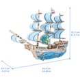 thumbnail image 2 of Kids Wooden Puzzle Kit DIY Merchant Ship Design Wooden Trick Wooden Model Kit, 2 of 8