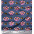thumbnail image 1 of Soimoi Poly Crepe Fabric Balloon & Hedgehog Kids Print Sewing Fabric Yard 52 Inch Wide, 1 of 3