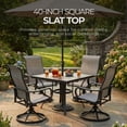 thumbnail image 4 of Four Seasons Courtyard Palermo Slat Top Dining Table with Umbrella Hole, 4 of 5