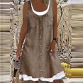 thumbnail image 1 of zanvin Robes d'Été pour Femmes Hauts pour Femmes Manches Courtes Fente Latérale T-Shirt Décontracté Robe Courte de Fête WH/L, 1 of 4