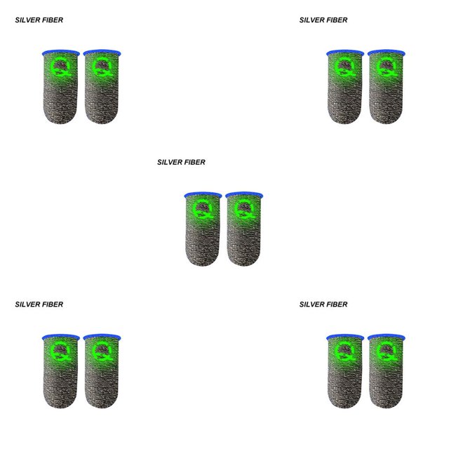 Ruiboury 2pcs Gaming Finger Sleeve Breathable Luminous Fingertips For PUBG Mobile No.04 5Set