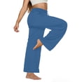 thumbnail image 4 of Plebaso Womens Plus Size Wide Leg Pants Elastic Waist Drawstring Lounge Pants Casual Loose Summer Pants, 4 of 7