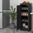 thumbnail image 4 of HOMCOM 48" Kitchen Pantry, Storage Cabinet with Barn Door, Black, 4 of 10