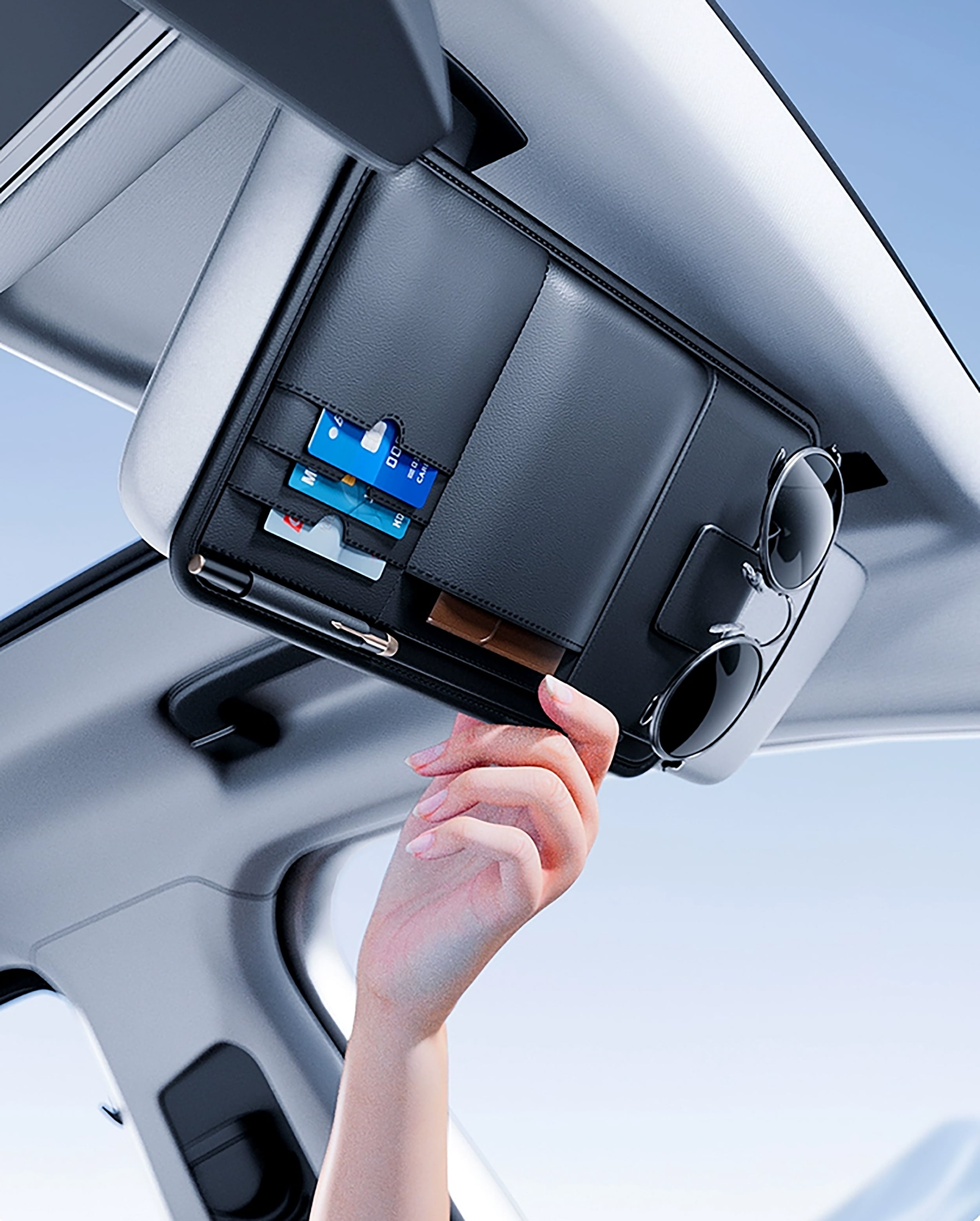 Organisateur de rangement pour pare-soleil Auto Drive
