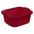 thumbnail image 1 of Sterilite Large Multi Function Home 12 Qt Sink Dish Washing Pan, Red (32 Pack), 1 of 6