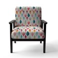 thumbnail image 4 of Designart "Scandinavian Geometry In Pastels IV" Pink Geometric Upholstered Accent Chair - Modern Arm Chair For Bedroom, 4 of 7