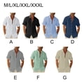 thumbnail image 3 of Wweixi Men's Button Down Shirt Boys Summer Pool Party Beach Walking Solid Color Simple Design Tops Daily Working Clothes Light Blue L, 3 of 5
