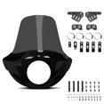 thumbnail image 1 of Krator Motorcycle Windshield, Motorcycle Fairing, 35 mm - 49 mm Fork Clamps, 5.75" Headlight, Smoke, Compatible with Harley Davidson Sportster 2007-2008, 1 of 7