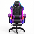 thumbnail image 1 of Wingomart Ergonomic Gaming Chair with Footrest, High Back Faux Leather Gaming Chair With RGB led light and Adjustable Armrest Height Adjustable Swivel, 1 of 8