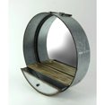 thumbnail image 2 of Round Wall Mirror, 20.5 Inch Galvanized Metal Tub Frame with Drawer, 2 of 3