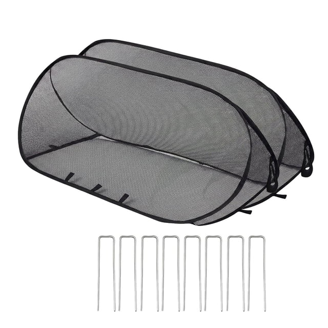 Up Garden Mesh Net Cover 100x40x40cm Foldable Tent WithGround Portable Cage For Raised Bed Bird Barrier Netting For Vegetable Strawber
