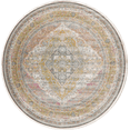thumbnail image 1 of Turkish Oriental Distressed Ivory Area Rug Floral Carpet, 1 of 5