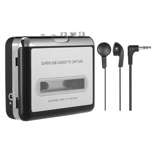 Convertisseur de Cassette USB Cassette Tape-to-MP3 en Lecteur de Musique Audio HiFi de Qualité Sonore pour Ordinateur avec Écouteurs