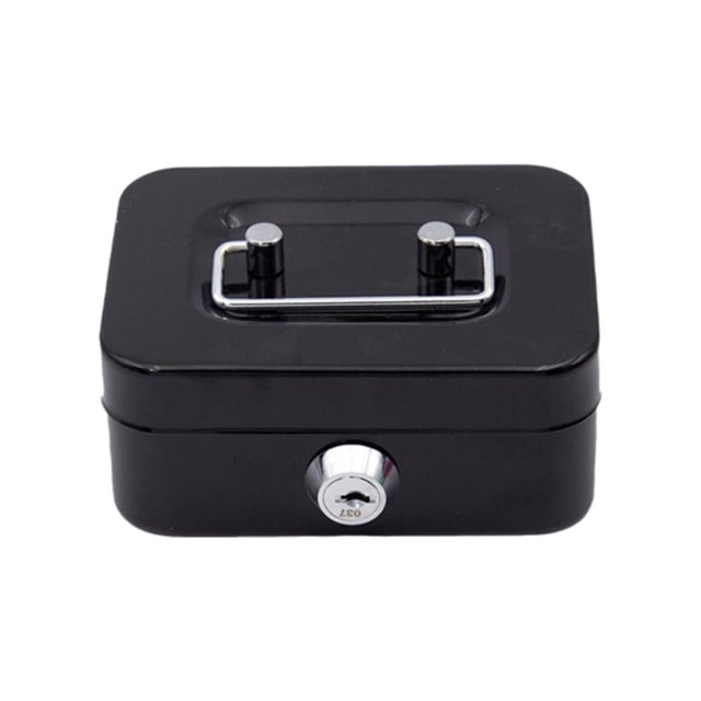 YSABOXY 1XMetal Cash Box Money Bank Deposit Steel Tin Security Safe Petty Key Lock AUS