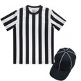 thumbnail image 1 of TOPTIE Children's Referee Shirt Set, Sports Football Shirt, Umpire Hat-XL, 1 of 8
