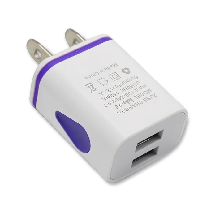 maytalsory USB Wall Chargers Quick Universal LED High-performance Charging Head Wear-resistant Supplies Power Adapter for Office Using blue