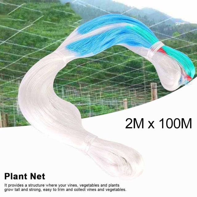 2Mx100M Garden Plant Climbing Net Plastic Nylon Net Morning Glory Flower Vine Netting Supports Net Grow Holder Trellis Netting