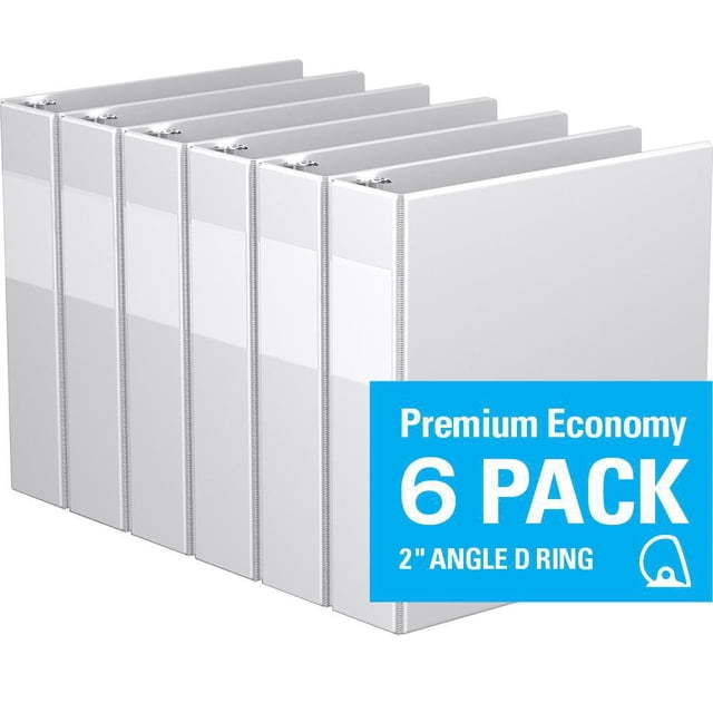 Davis Group, Premium Economy, D Ring, Binder, 6 Pack, 2"