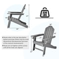 thumbnail image 4 of Costway Chaise Adirondack de Patio Résistante aux Intempéries pour Jardin et Terrasse avec Porte-Gobelet Gris, 4 of 7