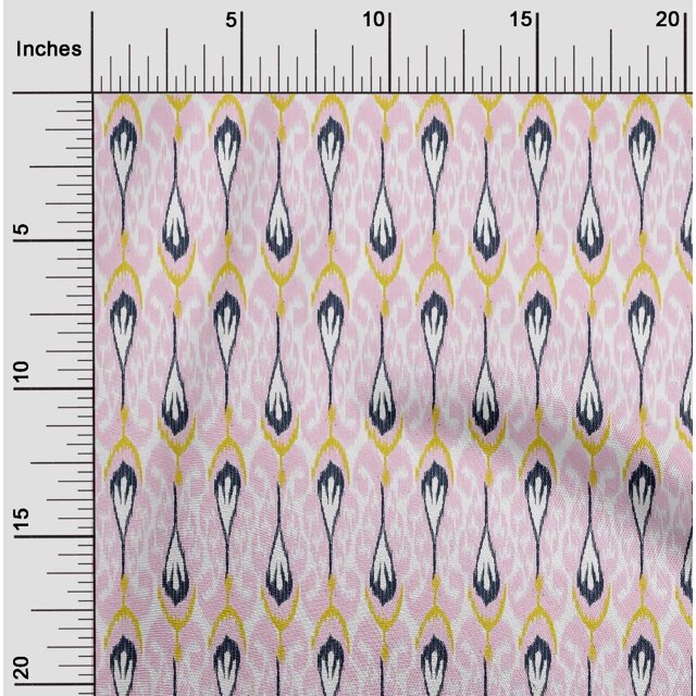 oneOone Viscose Chiffon Fabric Ethnic Ikat Printed Craft Fabric BTY 42 Inch Wide