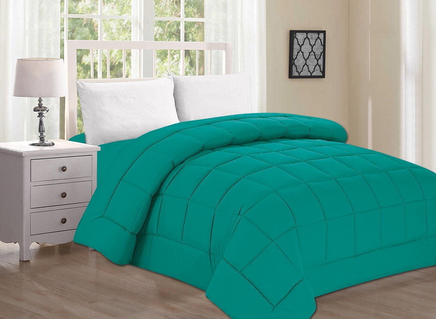Down Alternative Double-Filled Comforter King/Cal King, Turqouise