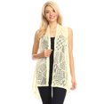 thumbnail image 1 of Cardigan Châle au Crochet Sans Manches à devant Ouvert pour Femmes, par-Dessus de Bikini, 1 of 5