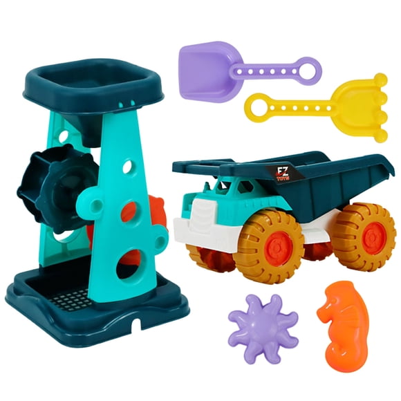 Hearth & Gear Roue de Sable et d'Eau Jouet de Plage Enfants Ensemble de Jeu pour Bac à Sable de Plage Extérieur Tamisage de Sable et d'Eau Entonnoir Pelle Trousse d'Outils pour Garçons Filles Bac à Sable Sable pour Enfants 100 Livres Bacs à Sable pour Tout-Petits