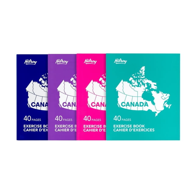 Hilroy Canada Laminated Cover Notebook, Assorted Cover Colors, 40 pages