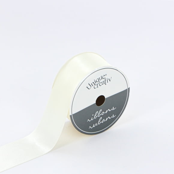 UNIQUE CREATIV blanc Satin Ribbon 38 mm (1.5 in) × 3.65 m (1½ in × 4 yd), 3.66 m (12 ft)