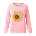 thumbnail image 4 of Rbaofujie Chandails pour Femmes Femmes Mode Décontractée Imprimé Col Rond Ample Manches Longues T-shirt Hauts Blouse Rose Chandails à Capuche Graphiques, 4 of 4