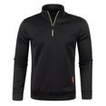 thumbnail image 1 of Chandail Demi-Fermeture à Glissière pour Hommes Sans Capuche pour Travail Solide Chandail Oversize Sports d'Hiver Chandail de Travail pour Hommes, 1 of 4