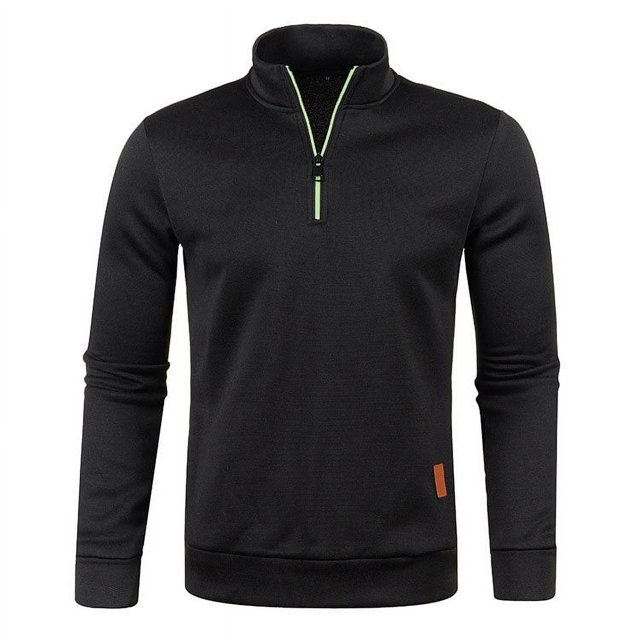 Chandail Demi-Fermeture à Glissière pour Hommes Sans Capuche pour Travail Solide Chandail Oversize Sports d'Hiver Chandail de Travail pour Hommes
